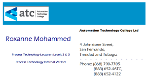 Roxanne Mohammed business Card