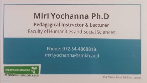 Miri Yochanna business card